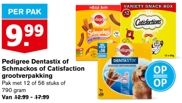 Pedigree Dentastix   hondensnacks, kattensnacks folder aanbieding bij  Hoogvliet - details