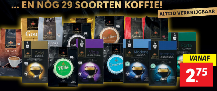 Bellarom   koffiecups, koffiebonen folder aanbieding bij  Lidl - details