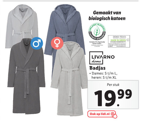 Jabeth Wilson Beraadslagen Twisted Livarno badjas folder aanbieding bij Lidl - details