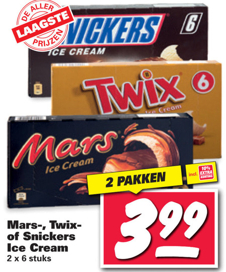 Mars   ijsreep folder aanbieding bij  Nettorama - details