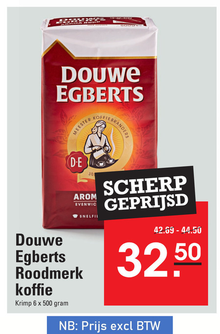 Douwe Egberts   koffie folder aanbieding bij  Sligro - details