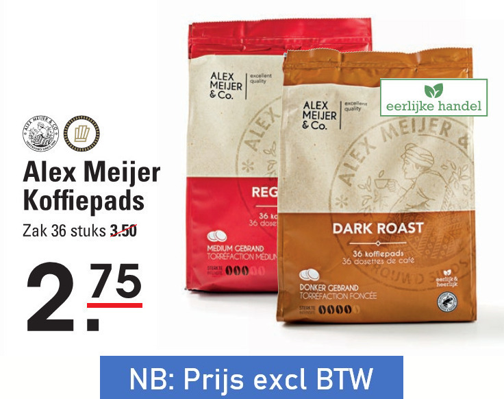 Alex Meijer   koffiepad folder aanbieding bij  Sligro - details