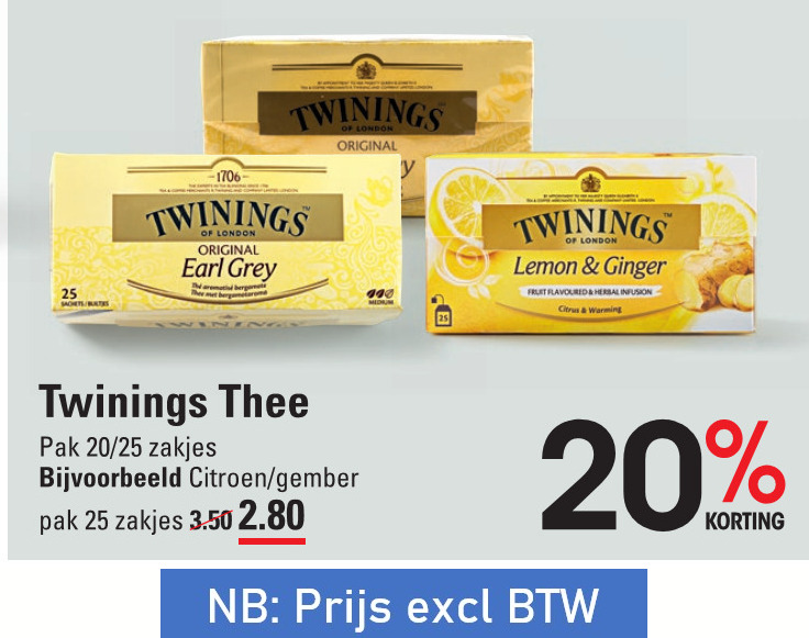 Twinings   thee folder aanbieding bij  Sligro - details