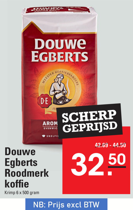 Douwe Egberts   koffie folder aanbieding bij  Sligro - details