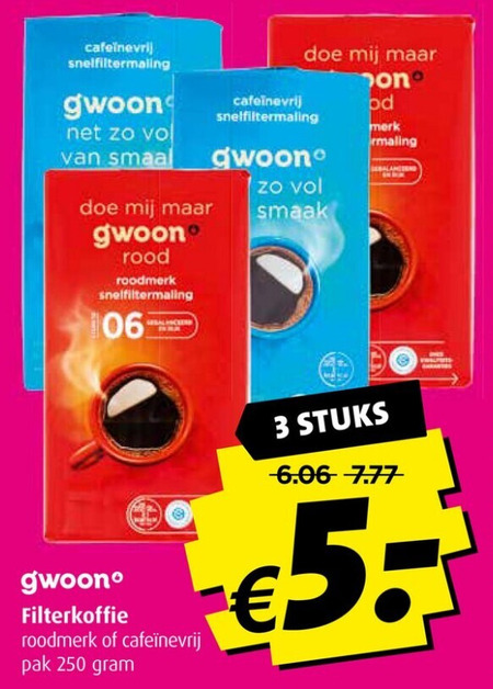 Gwoon   koffie folder aanbieding bij  Boni - details