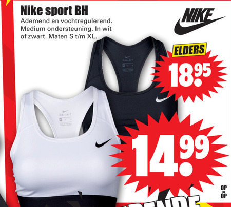 Nike   sport bh folder aanbieding bij  Dirk - details