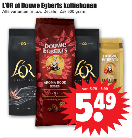 Douwe Egberts   koffiebonen folder aanbieding bij  Dirk - details