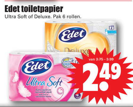 Edet   toiletpapier folder aanbieding bij  Dirk - details