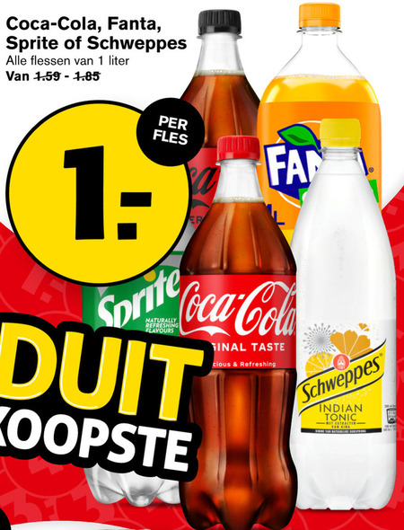 Coca-Cola   frisdrank, cola folder aanbieding bij  Hoogvliet - details