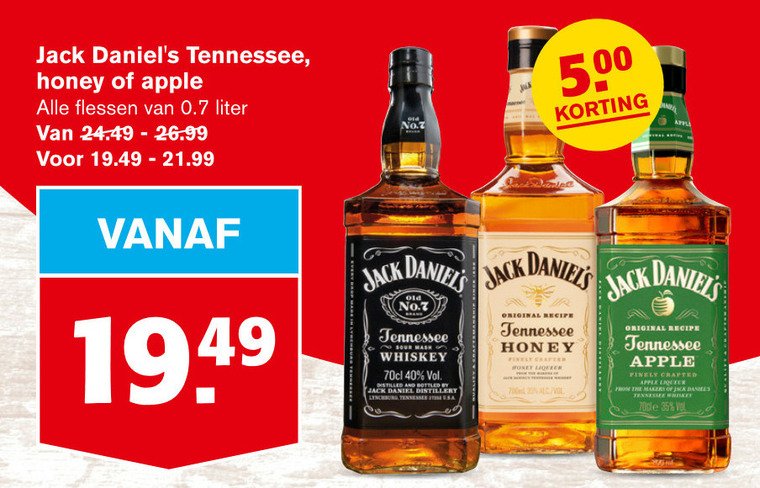 Jack Daniels   whisky folder aanbieding bij  Hoogvliet - details