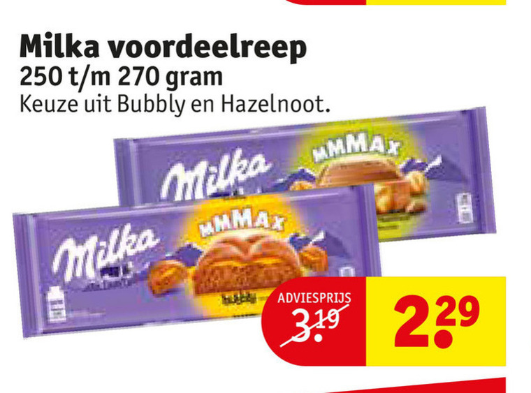 Milka chocolade folder aanbieding bij Kruidvat - details