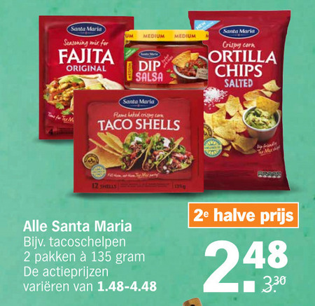 Santa Maria   tortilla, taco folder aanbieding bij  Albert Heijn - details