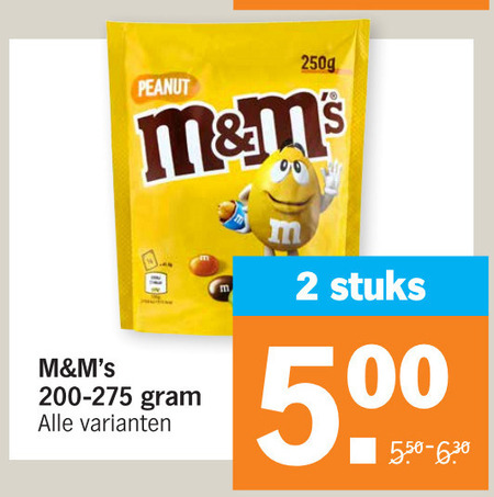 M en Ms   chocoladepindas, chocolade folder aanbieding bij  Albert Heijn - details