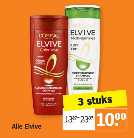 Elvive   shampoo folder aanbieding bij  Albert Heijn - details