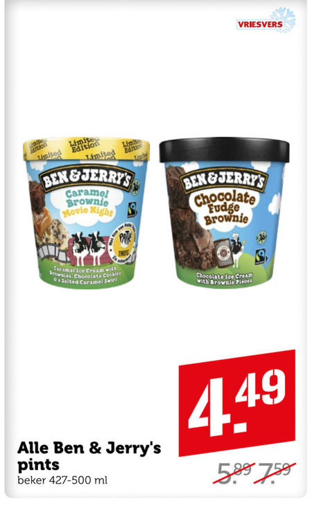 Ben and Jerrys   ijsspecialiteit folder aanbieding bij  Coop - details