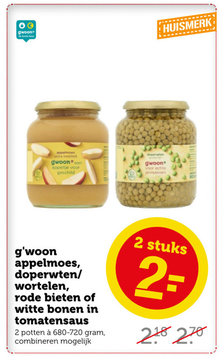 Gwoon   sperziebonen, groenteconserven folder aanbieding bij  Coop - details