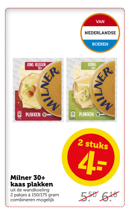 Milner   kaasplakken folder aanbieding bij  Coop - details