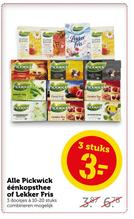 Pickwick   thee folder aanbieding bij  Coop - details