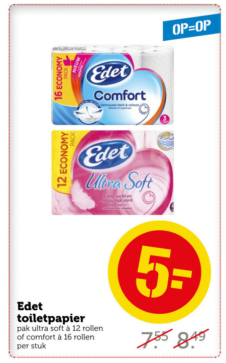 Edet   toiletpapier folder aanbieding bij  Coop - details