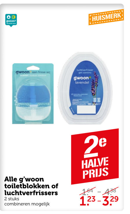 Gwoon   luchtverfrisser, toiletblok folder aanbieding bij  Coop - details