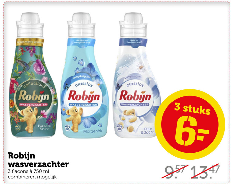 Robijn   wasverzachter folder aanbieding bij  Coop - details