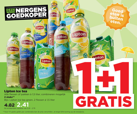 Lipton   ice tea folder aanbieding bij  Plus - details