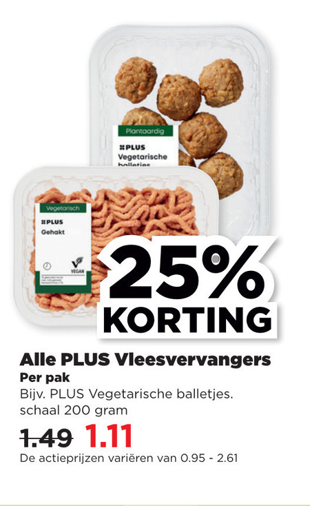 Plus Huismerk   vegetarisch folder aanbieding bij  Plus - details