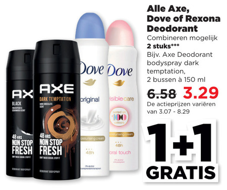 Rexona   deodorant folder aanbieding bij  Plus - details