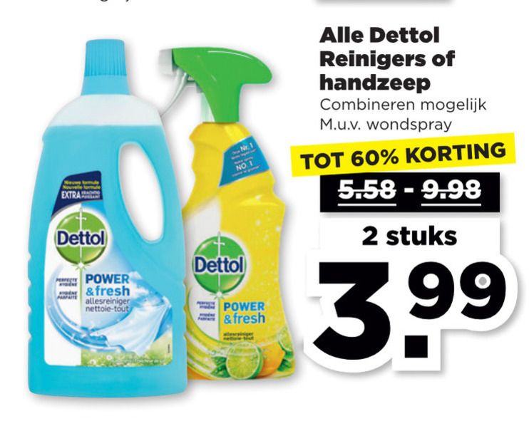 Dettol   allesreiniger, handzeep folder aanbieding bij  Plus - details