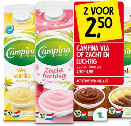 Campina   vla folder aanbieding bij  Jan Linders - details