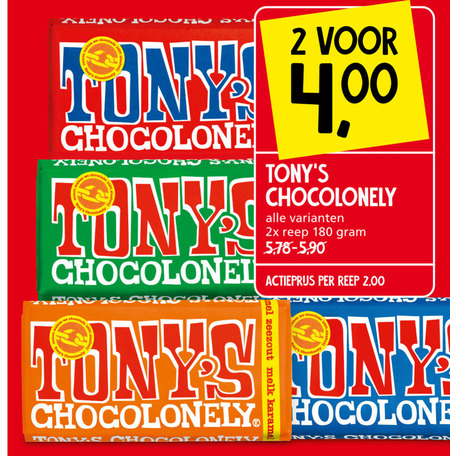 Tony Chocolony   chocolade folder aanbieding bij  Jan Linders - details