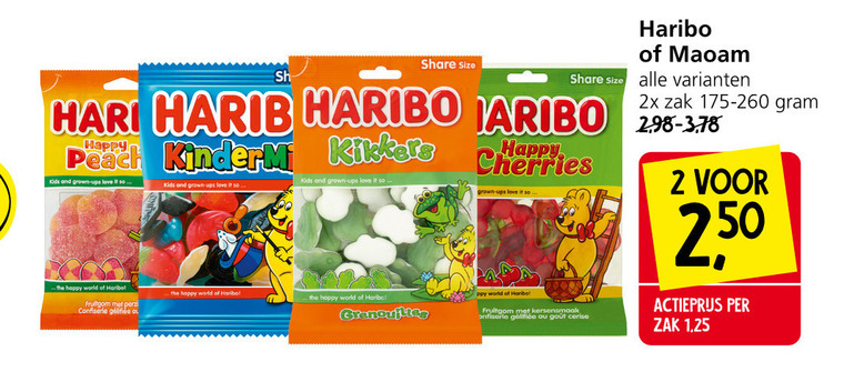 Haribo   snoep folder aanbieding bij  Jan Linders - details