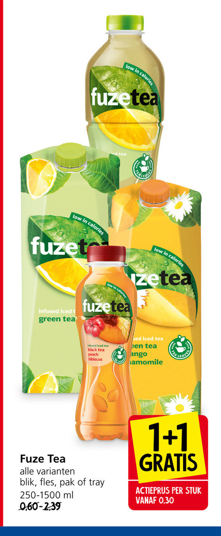 Fuze Tea   ice tea folder aanbieding bij  Jan Linders - details