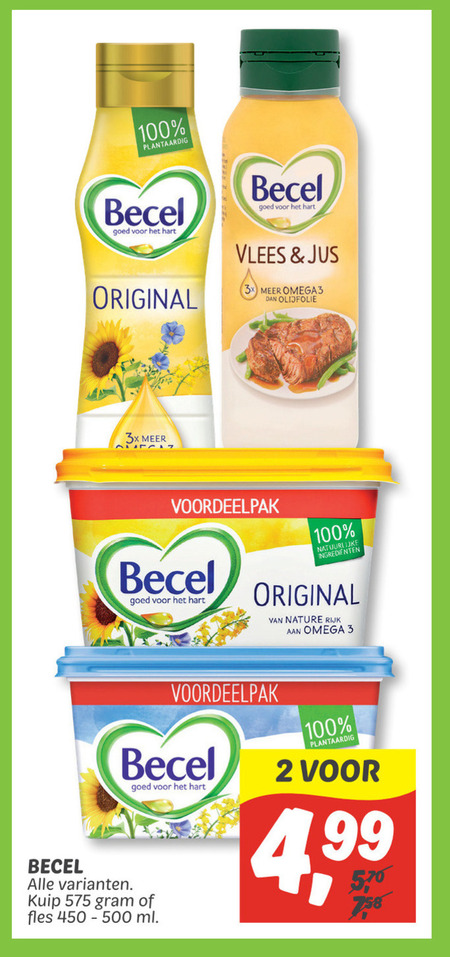 Becel   olie en vetten, margarine folder aanbieding bij  Dekamarkt - details