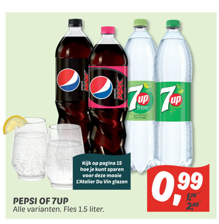 7-Up   cola, frisdrank folder aanbieding bij  Dekamarkt - details