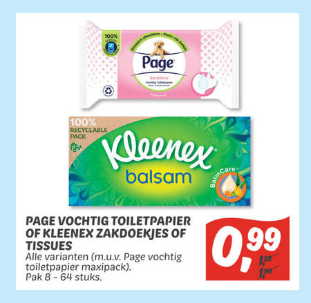 Page   vochtig toiletpapier, tissue folder aanbieding bij  Dekamarkt - details