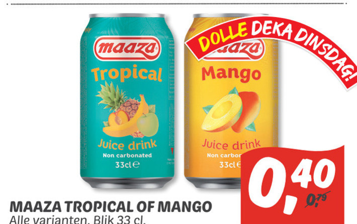 Maaza   fruitdrank folder aanbieding bij  Dekamarkt - details