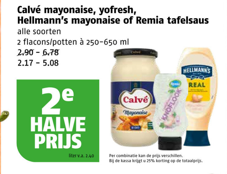 Calve   snacksaus, mayonaise folder aanbieding bij  Poiesz - details