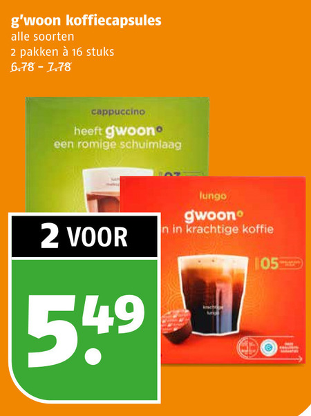 Gwoon   dolce gusto capsules folder aanbieding bij  Poiesz - details