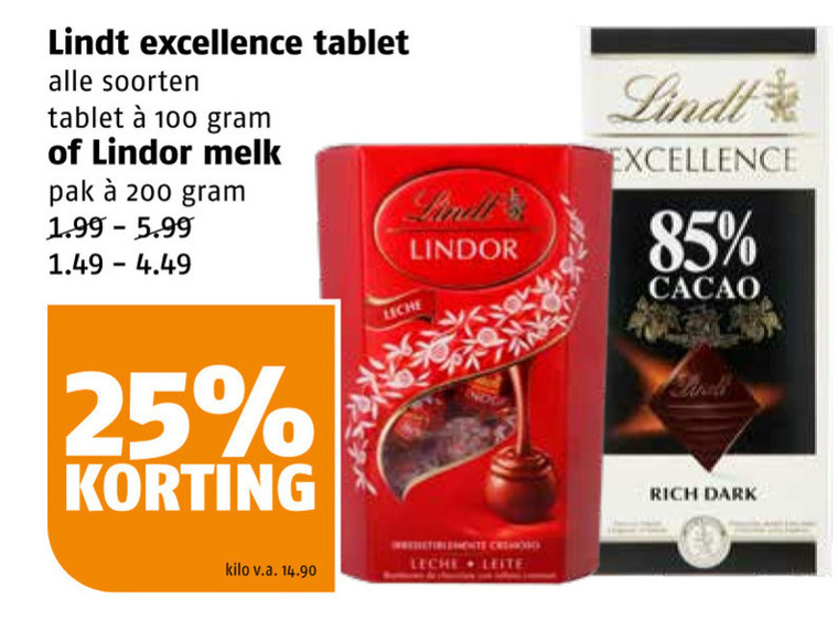 Lindt   chocolade folder aanbieding bij  Poiesz - details