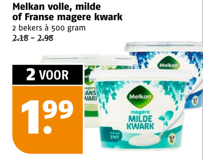 Melkan   kwark folder aanbieding bij  Poiesz - details