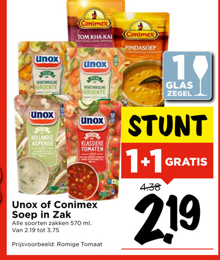 Unox   soep folder aanbieding bij  Vomar - details