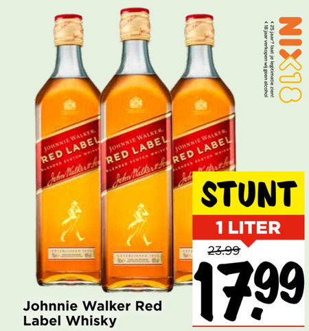 Johnnie Walker   whisky folder aanbieding bij  Vomar - details