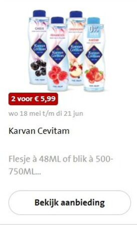 Karvan Cevitam   limonadesiroop folder aanbieding bij  Jumbo - details