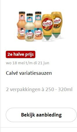 Calve   snacksaus folder aanbieding bij  Jumbo - details