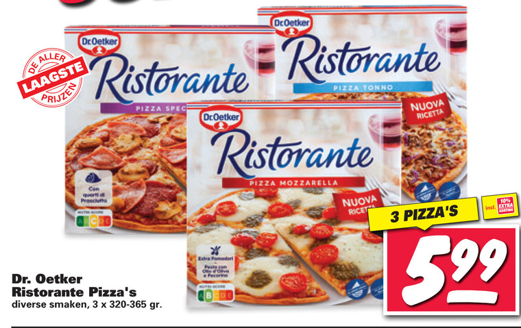 Dr Oetker   diepvriespizza folder aanbieding bij  Nettorama - details