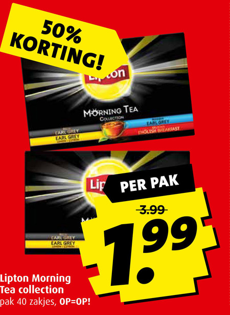 Lipton   thee folder aanbieding bij  Boni - details