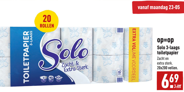 Solo   toiletpapier folder aanbieding bij  Aldi - details