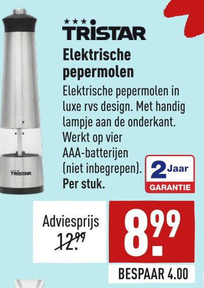 Tristar   pepermolen folder aanbieding bij  Aldi - details