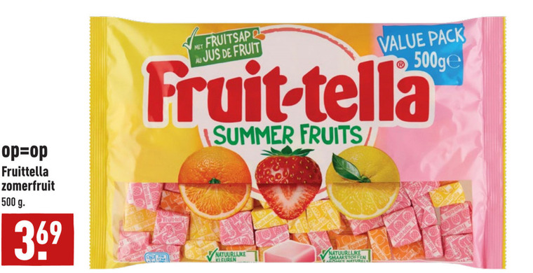 Fruit-Tella   snoep folder aanbieding bij  Aldi - details